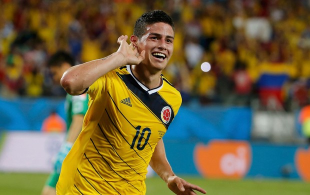 James Rodriguez Colômbia x Japão (Foto: Reuters)