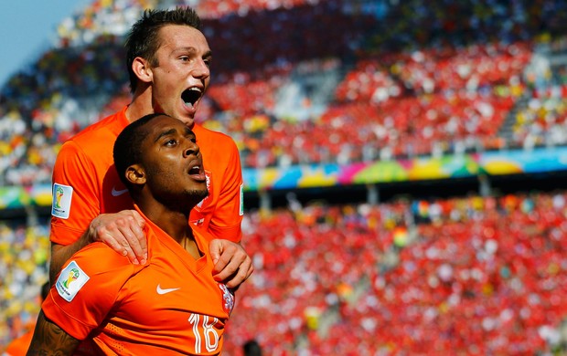 Leroy Fer holanda gol chile arena Corinthians (Foto: Agência Reuters)