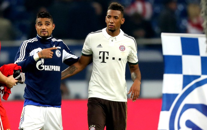 Kevin-Prince Boateng Schalke 04 e Jerome Boateng bayern de munique (Foto: Agência Getty Images)