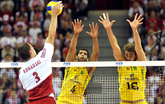 Wallace vôlei Brasil x Polônia Mundial (Foto: FIVB)