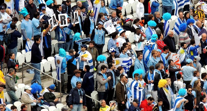 torcida uruguai arena corinhtians (Foto: Lucas Rizzatti)