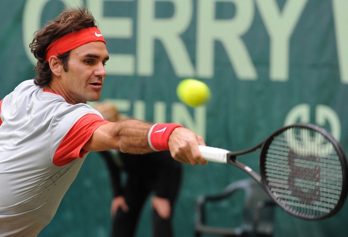  Roger Federer, campeão do ATP de Halle tenis (Foto: AFP)