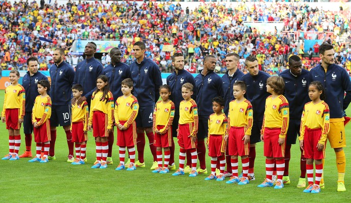 time da França posado perfilado jogo Honduras (Foto: EFE)