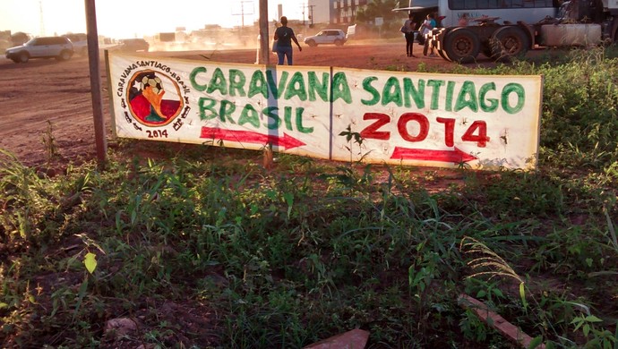 Caravana do Chile começa a chegar em Cuiabá (Foto: Robson Boamorte)