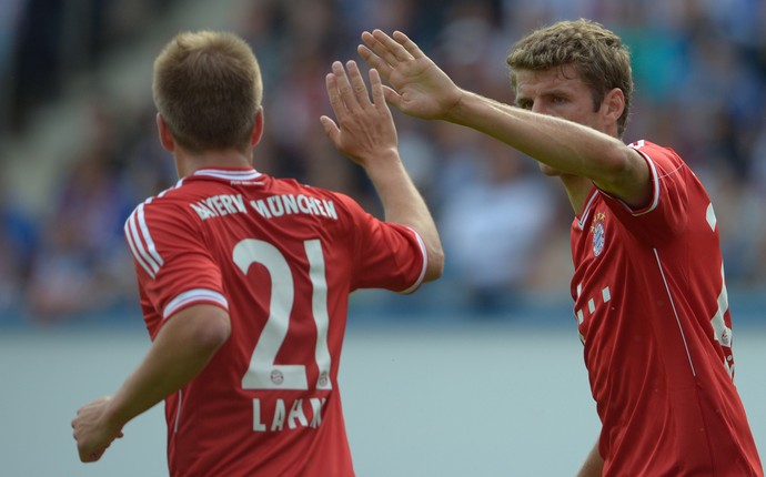 lahm muller bayern munique amistoso (Foto: AFP)