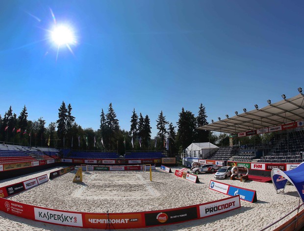 Imagem da arena onde acontece o Grand Slam de Moscou, na Rússia (Foto: Divulgação / FIVB)