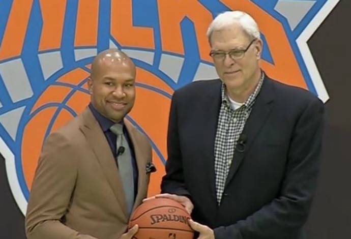 derek fisher apresentação novo técnico do NY Knicks (Foto: Reprodução/NBA TV)