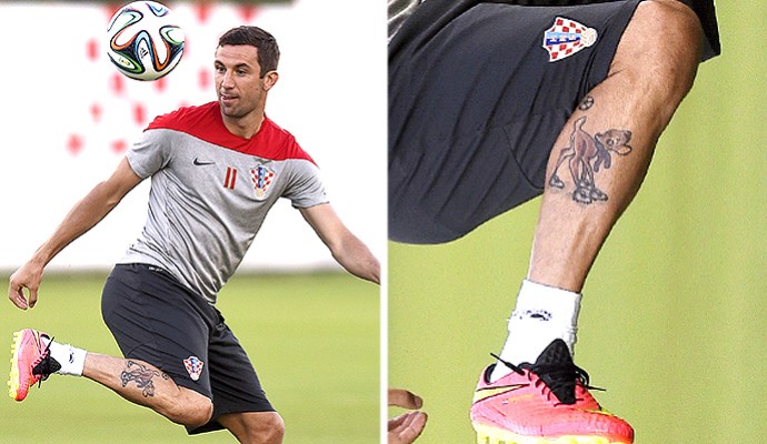 Darijo Srna tatuagem na perna Bambi (Foto: Getty Images)