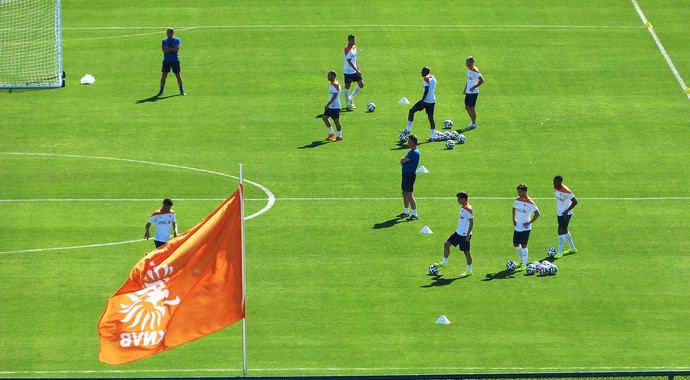 holanda treino copa do mundo treino secreto (Foto: Vicente Seda)