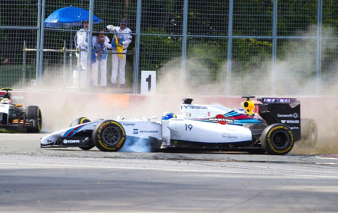 Massa batida no GP do Canadá (Foto: EFE)