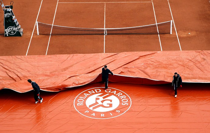 Roland Garros tênis chuva (Foto: EFE)