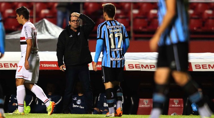 Enderson moreira Grêmio e São Paulo (Foto: Marcos Ribolli / Globoesporte.com)