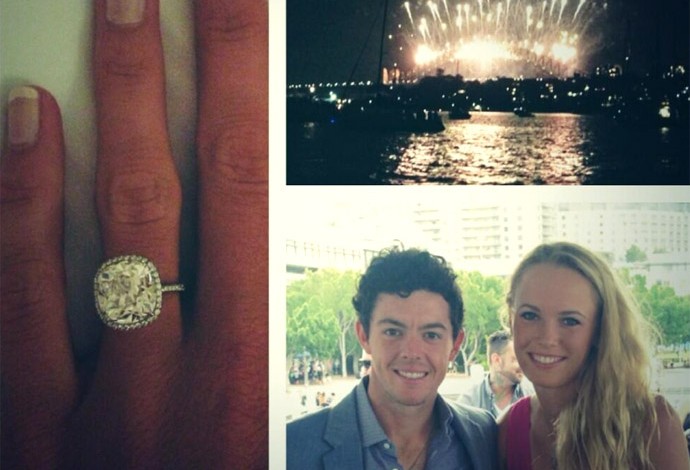 Caroline Wozniacki e Rory McIlroy ficam noivos (Foto: Reprodução / Twitter)