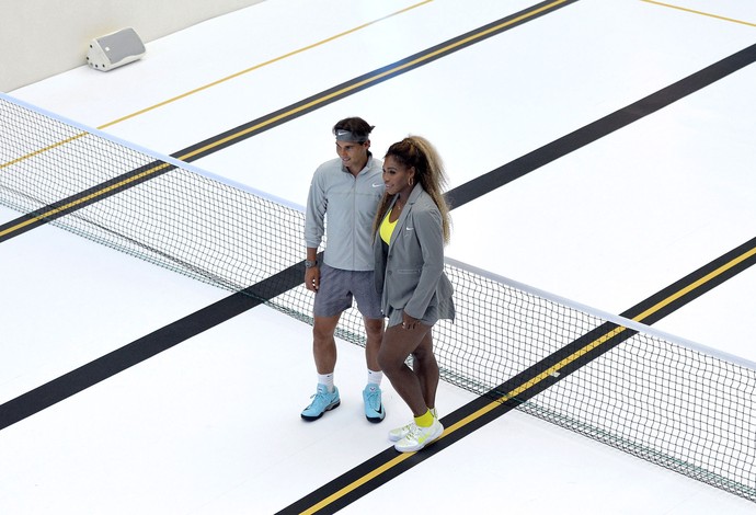 Nadal e Serena Willians Tênis Piscina (Foto: Agência AFP )