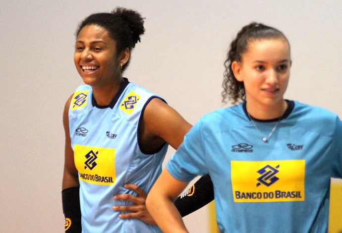 Vôlei Brasil Natália Martins e Gabi (Foto: Alexandre Arruda / CBV)