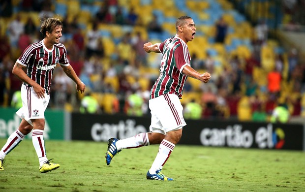 Walter comemora gol do Fluminense contra o São Paulo (Foto: André Durão)