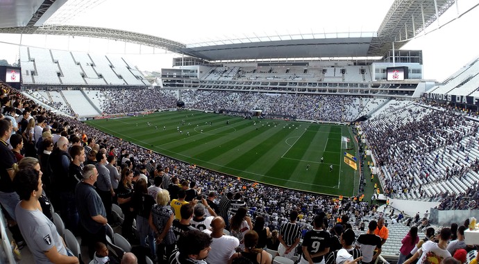 torcida Corinthians jogo Figueirense Arena Corinthians (Foto: Sergio Gandolphi)