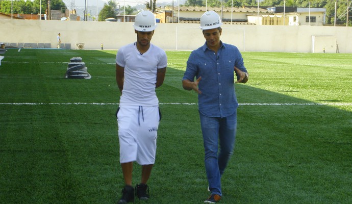 Neymar visita instituto em Praia Grande (Foto: Marcelo Ferreira/Esporte Espetacular)