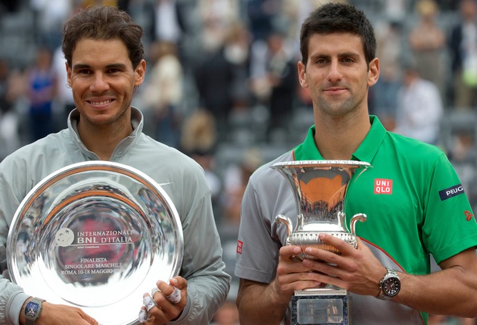 Novak Djokovic x Nadal tênis Roma (Foto: AP)