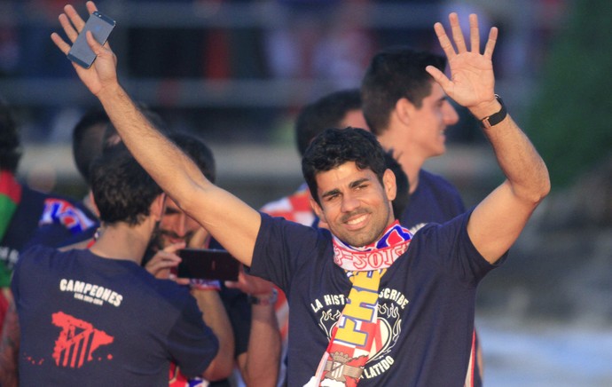 Diego Costa festa Atlético de Madrid (Foto: EFE)