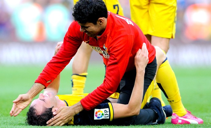 Diego Godin e Diego Costa Barcelona e Atlético de Madrid (Foto: Getty Images)