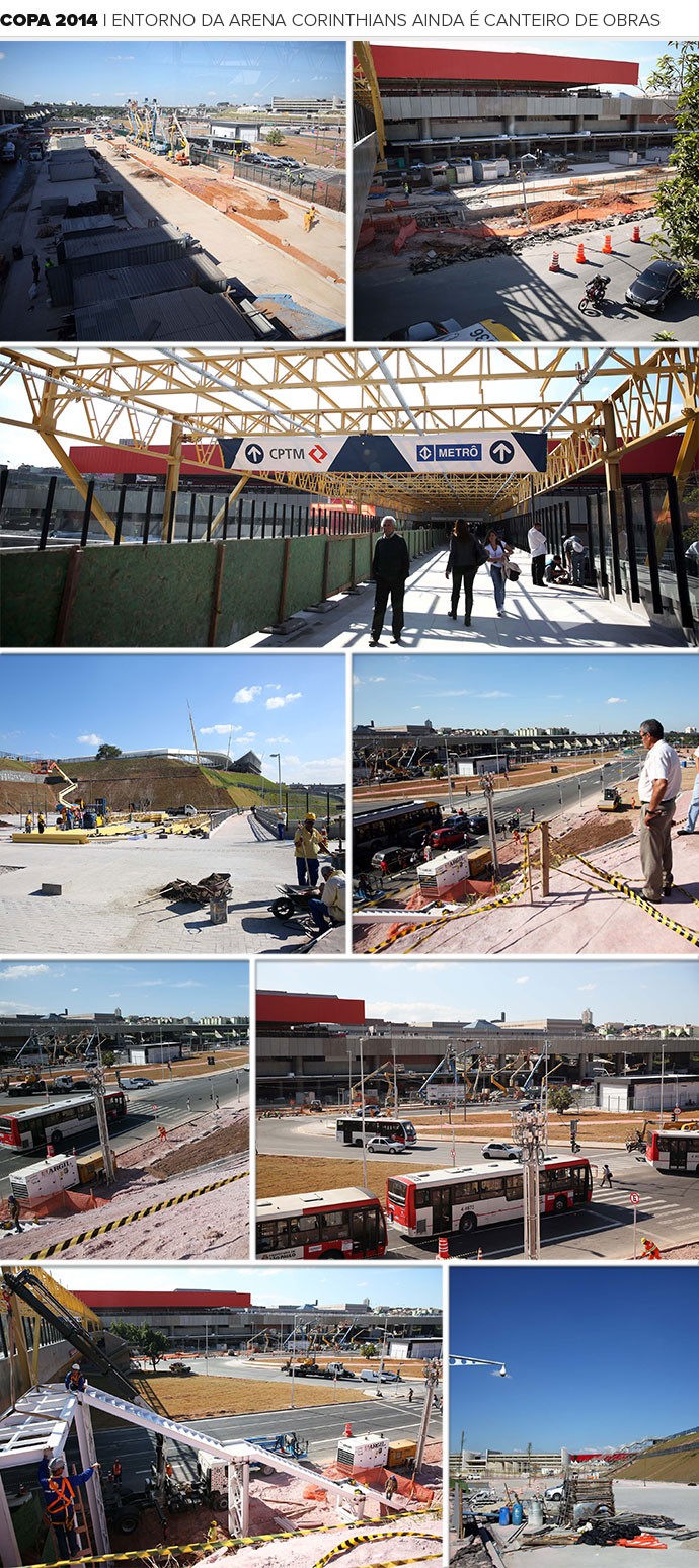 Mosaico obras entorno arena corinthians (Foto: Marcos Ribolli)