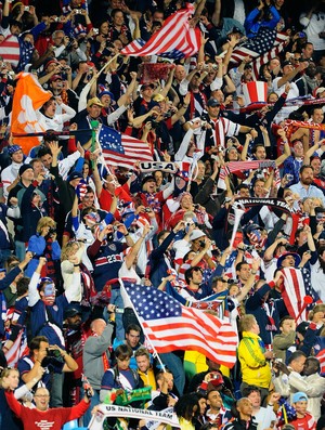 Torcida dos Estados Unidos na Copa da África do Sul (Foto: Getty Images)