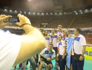 premiaçao mundial de clubes volei muserskiy e jogadores upcn al-rayyan (Foto: Danielle Rocha)