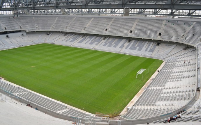 Visão geral da Arena da Baixada, do Atlético-PR, no dia 29 de abril (Foto: Site oficial do Atlético-PR/Divulgação)