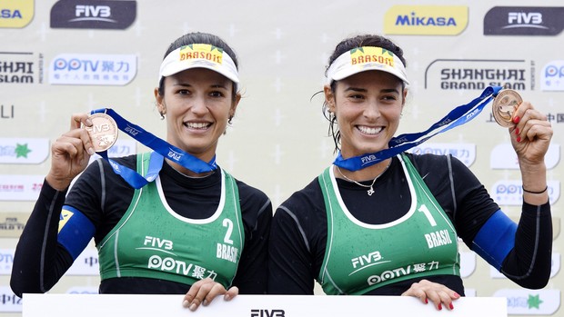 Ágatha e Bárbara Seixas levaram o bronze no Grand Slam de Xangai (Foto: Divulgação/FIVB)