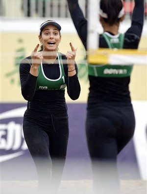 Ágatha/Bárbara Seixas no Grand Slam de Xangai (Foto: Divulgação / FIVB)