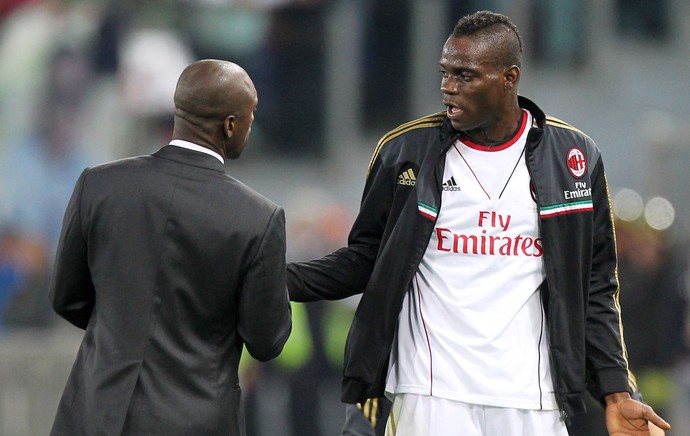 Balotelli discute com Seedorf, Roma x Milan (Foto: Getty Images)