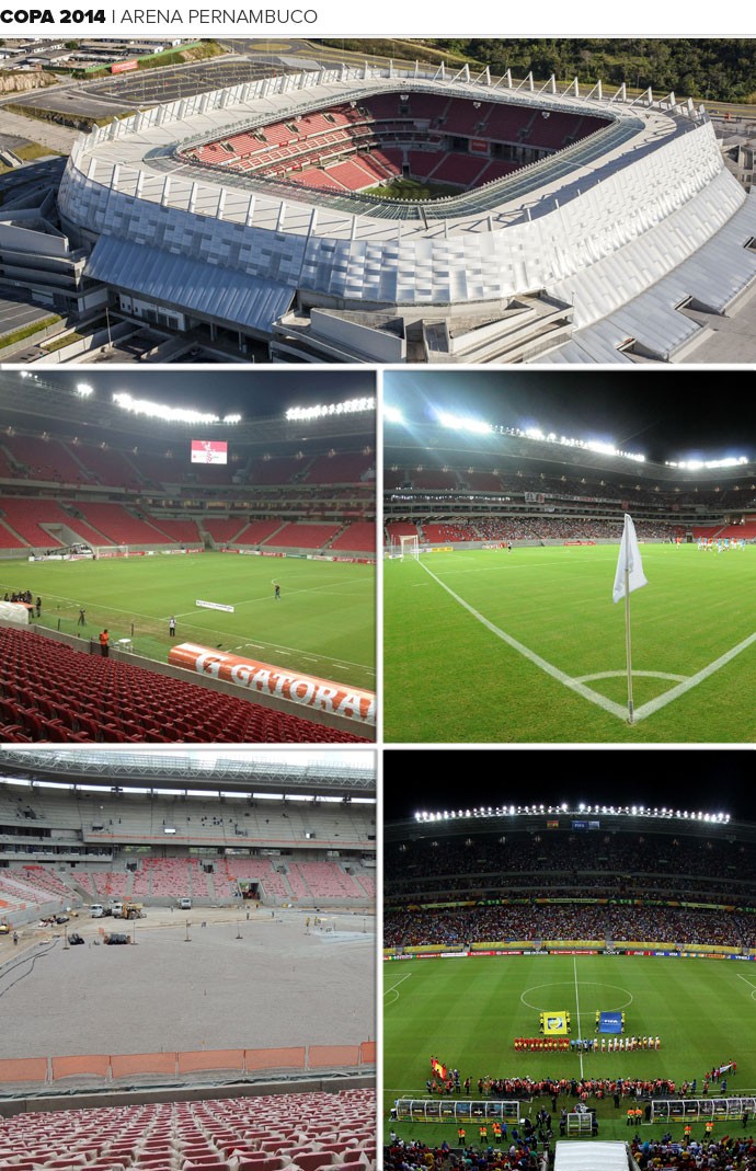 Mosaico Estádio Arena Pernambuco (Foto: Editoria de Arte)