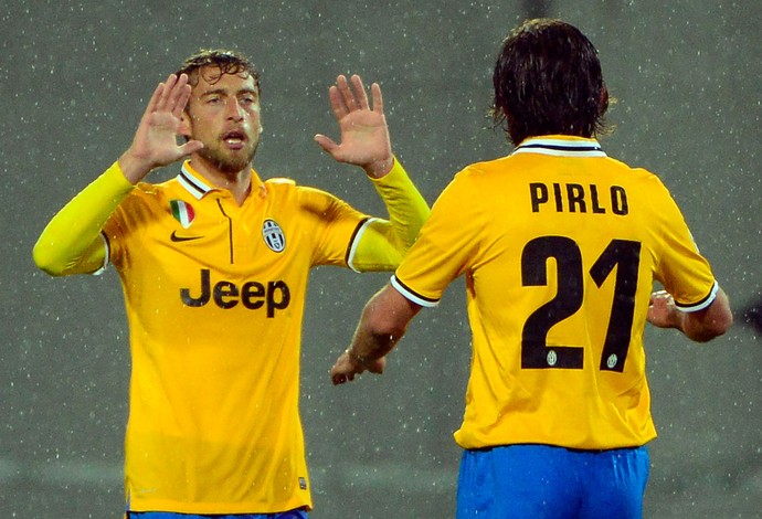 Marchisio e Pirlo gol Juventus (Foto: AFP)