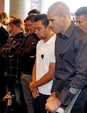 Memorial Tito Vilanova velório jogadores Barcelona (Foto: Reprodução / Instagram)