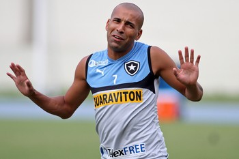 Emerson Sheik treino botafogo (Foto: Satiro Sodré)