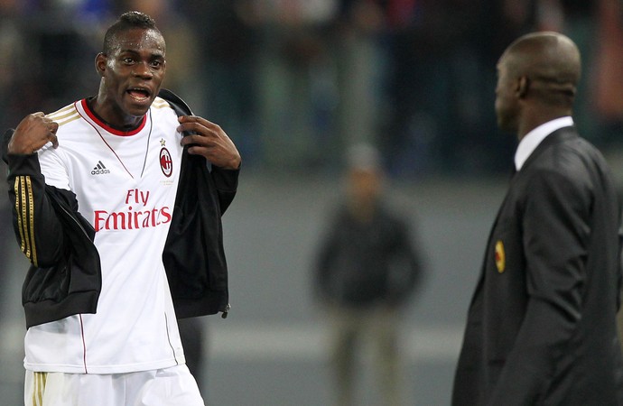 Balotelli discute com Seedorf, Roma x Milan (Foto: Getty Images)