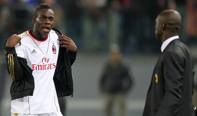 Balotelli discute com Seedorf, Roma x Milan (Foto: Getty Images)