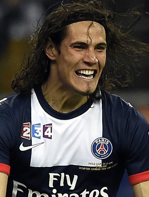 Cavani PSG x Lyon (Foto: AFP)