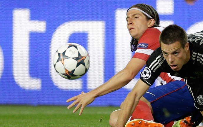 Filipe Luis Atlético de Madri x Chelsea (Foto: AP)