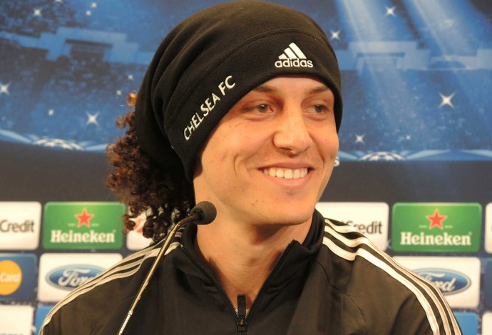 David Luiz Coletiva Chelsea (Foto: Cassio Barco)