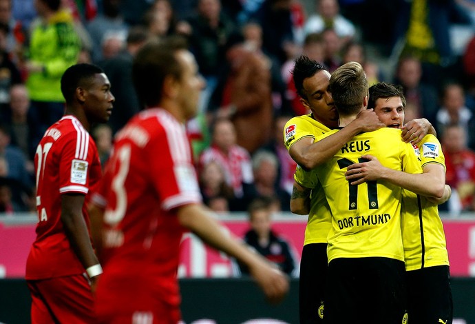 Aubameyang  reus Hofmann  borussia Dortmund gol Bayern de Munique (Foto: Agência Reuters)