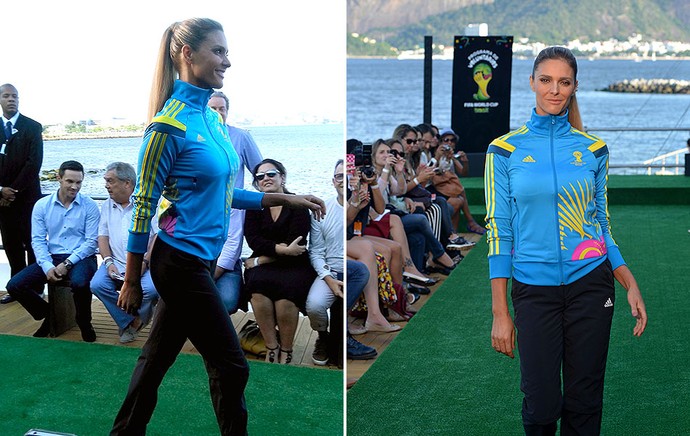 Fernanda Lima uniformes voluntários Copa do Mundo (Foto: André Durão / Globoesporte.com)