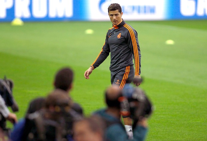 Cristiano Ronaldo no treino do Real Madrid (Foto: Reuters)