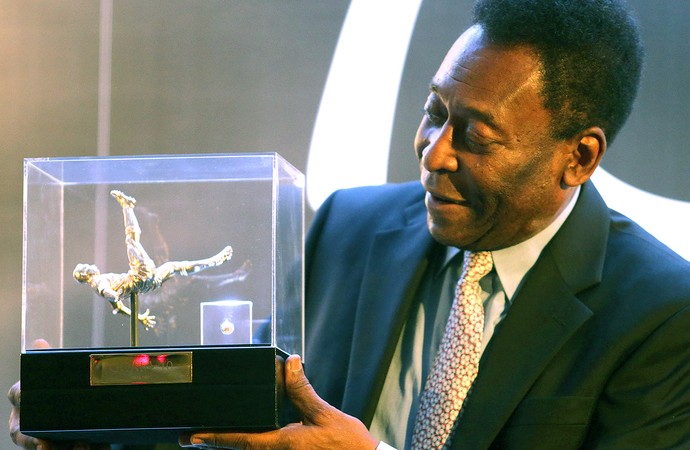 Pelé em evento da joalheria em São Paulo (Foto: Nilton Fukuda / Agência Estado)