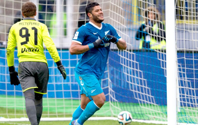 Hulk comemora gol do Zenit contra o Rubin Kazam (Foto: Divulgação / Site Oficial do Zenit)