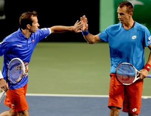  Radek Stepanek tênis comemoração duplas Copa Davis Rep. Tcheca (Foto: AFP)