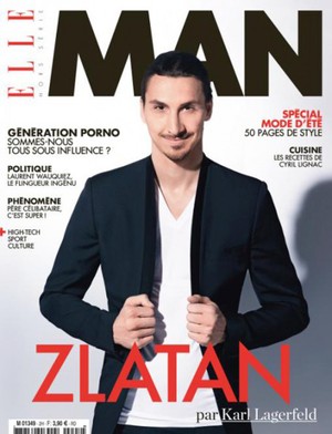 Ibrahimovic capa revista ensaio Karl Lagerfeld (Foto: Reprodução)