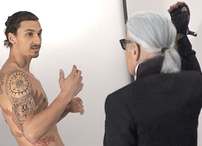 Ibrahimovic revista ensaio Karl Lagerfeld (Foto: Reprodução / Instagram)