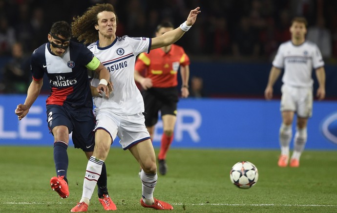 Thiago Silva e David Luiz, PSG x Chelsea (Foto: AFP)